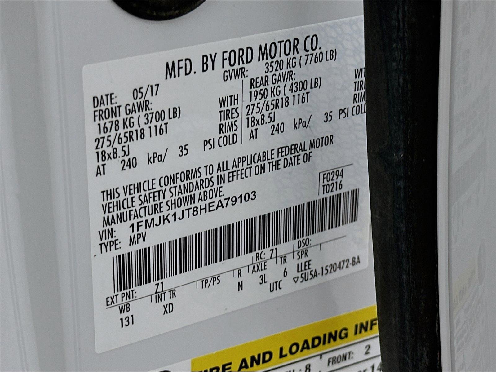 Used 2017 Ford Expedition EL XLT w/ Equipment Group 202A AWD/4WD image 23