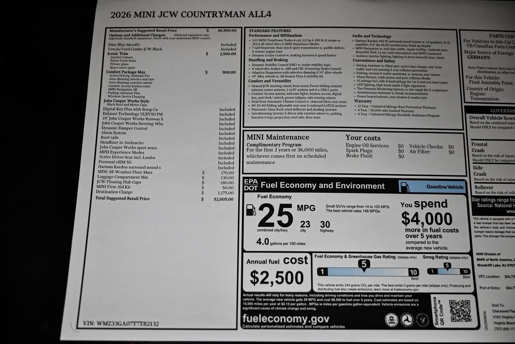 New 2026 MINI Cooper Countryman John Cooper Works w/ Comfort Package Max image 39