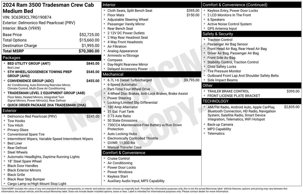 Used 2024 RAM 3500 Tradesman w/ Bed Utility Group AWD/4WD image 6