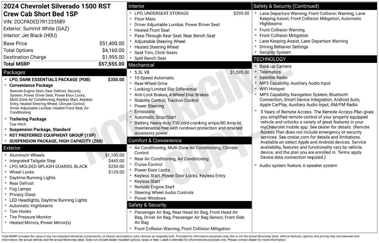 Certified 2024 Chevrolet Silverado 1500 RST w/ LPO, Dark Essentials Package RWD image 34
