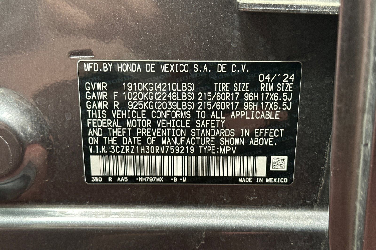 Used 2024 Honda HR-V LX image 36