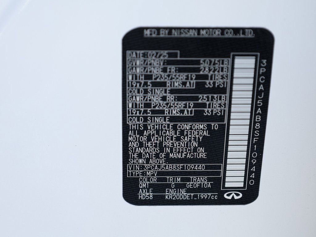 Certified 2025 INFINITI QX50 Pure AWD/4WD image 42