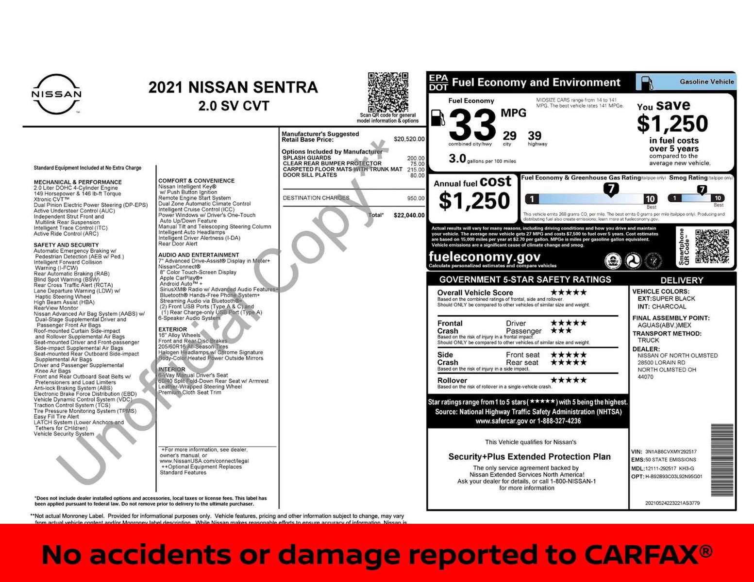 Certified 2021 Nissan Sentra SV FWD image 3