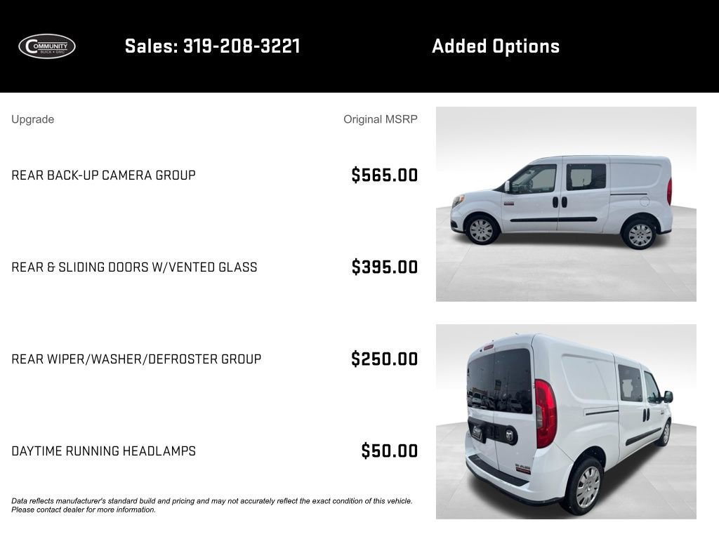 Used 2017 RAM ProMaster City Tradesman SLT w/ Rear Back-up Camera Group FWD image 2