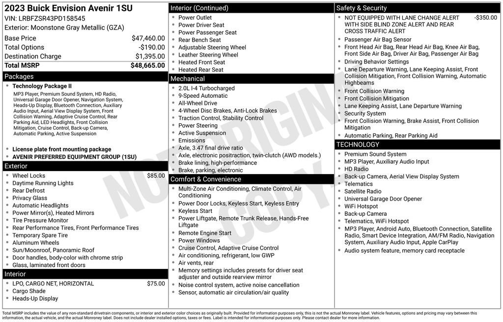 Certified 2023 Buick Envision Avenir AWD/4WD image 35