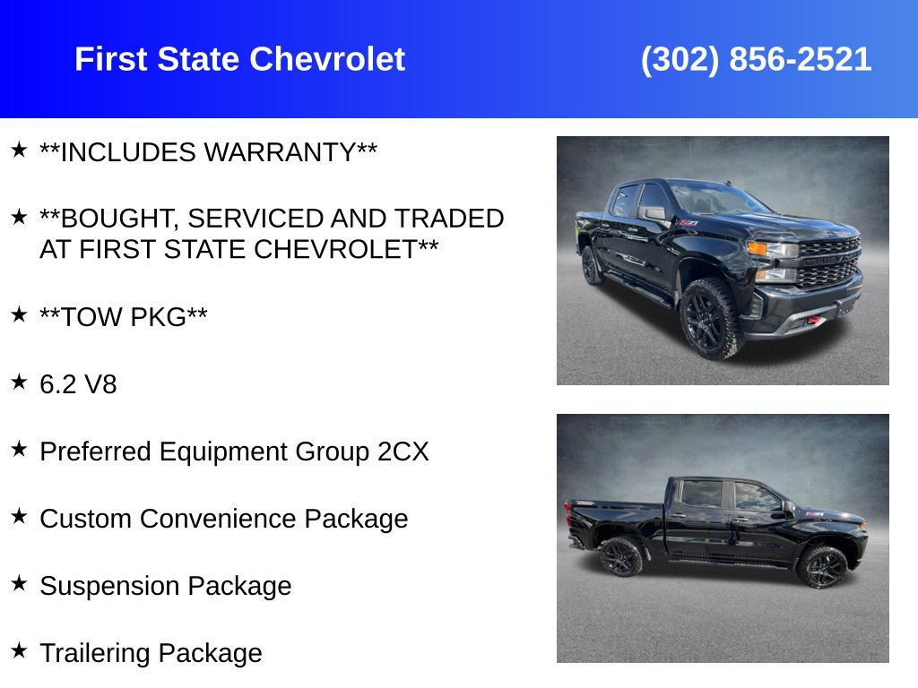 Used 2021 Chevrolet Silverado 1500 Custom Trail Boss w/ Midnight Edition AWD/4WD image 4