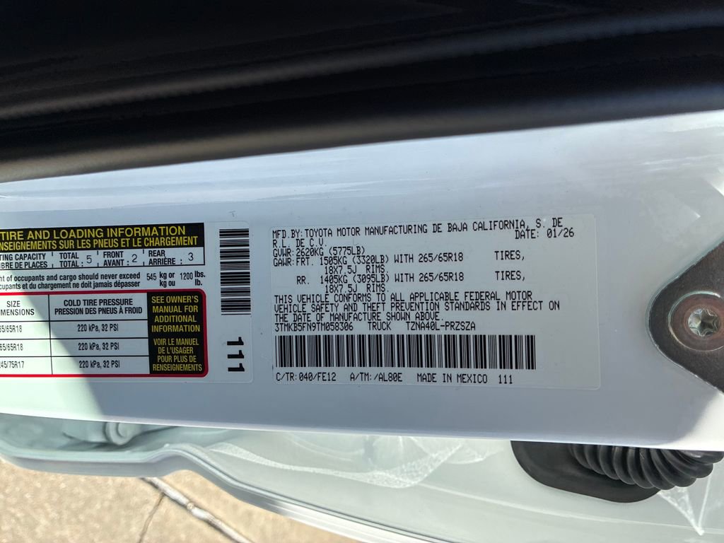 New 2026 Toyota Tacoma TRD Sport image 50