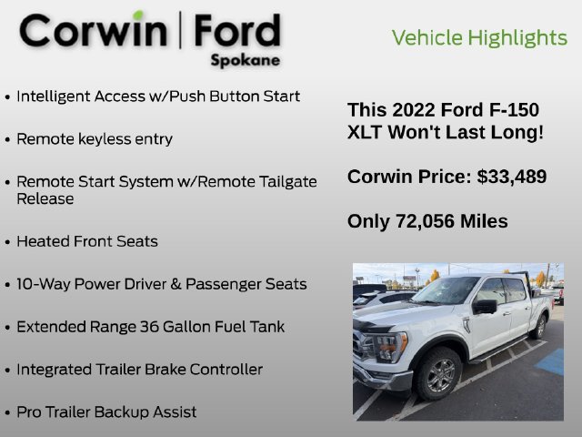Used 2022 Ford F150 XLT w/ Equipment Group 302A High AWD/4WD image 12