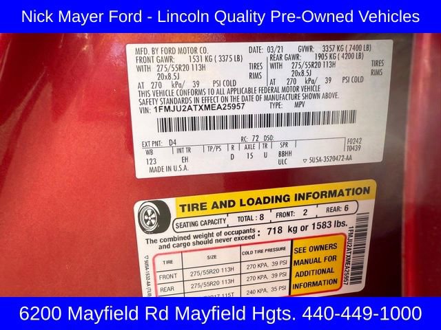 Certified 2021 Ford Expedition Limited image 29