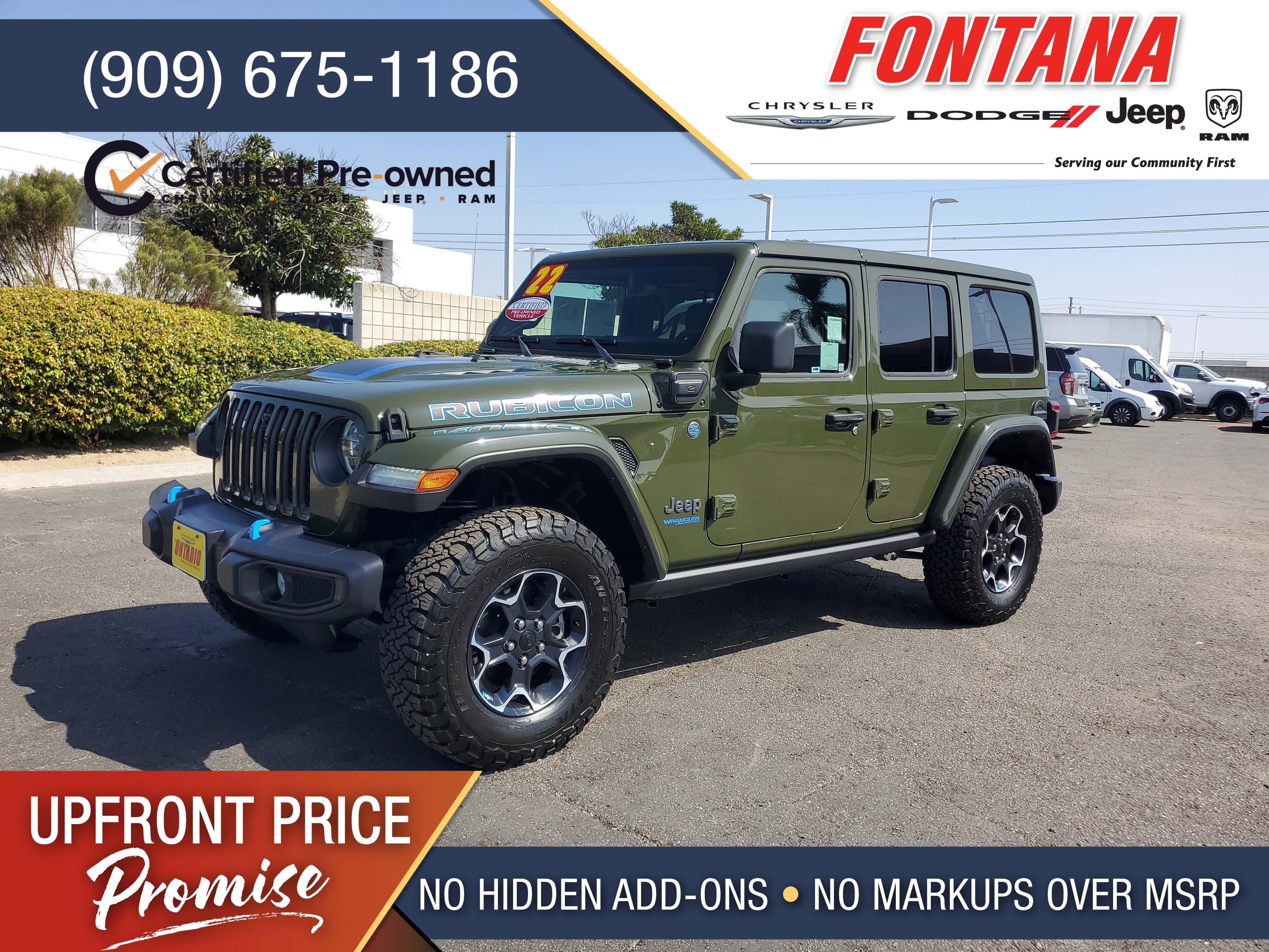 Certified 2022 Jeep Wrangler Unlimited Rubicon 4xe w/ Cold Weather Group image 1
