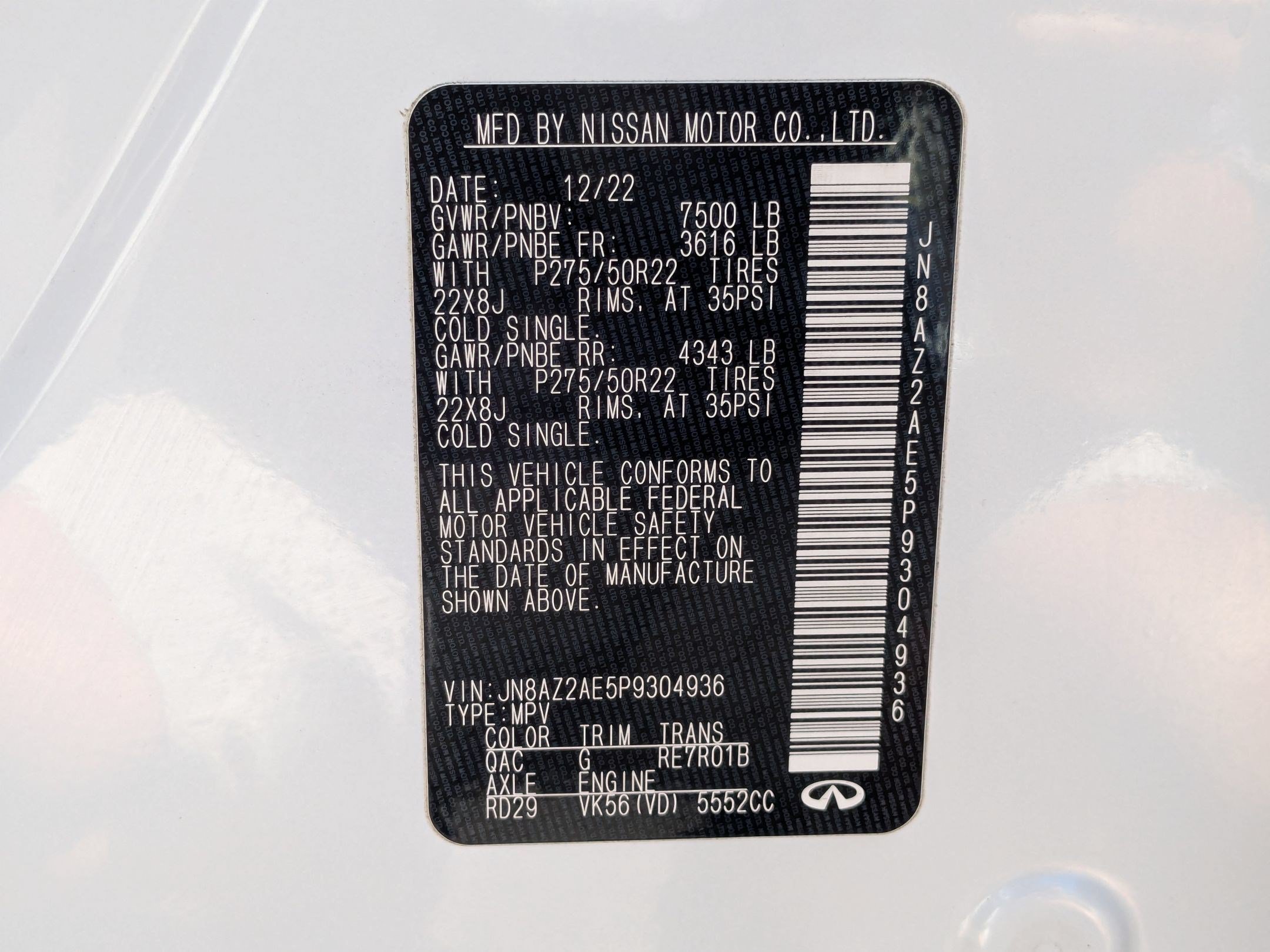 Used 2023 INFINITI QX80 Premium Select w/ Cargo Package AWD/4WD image 41