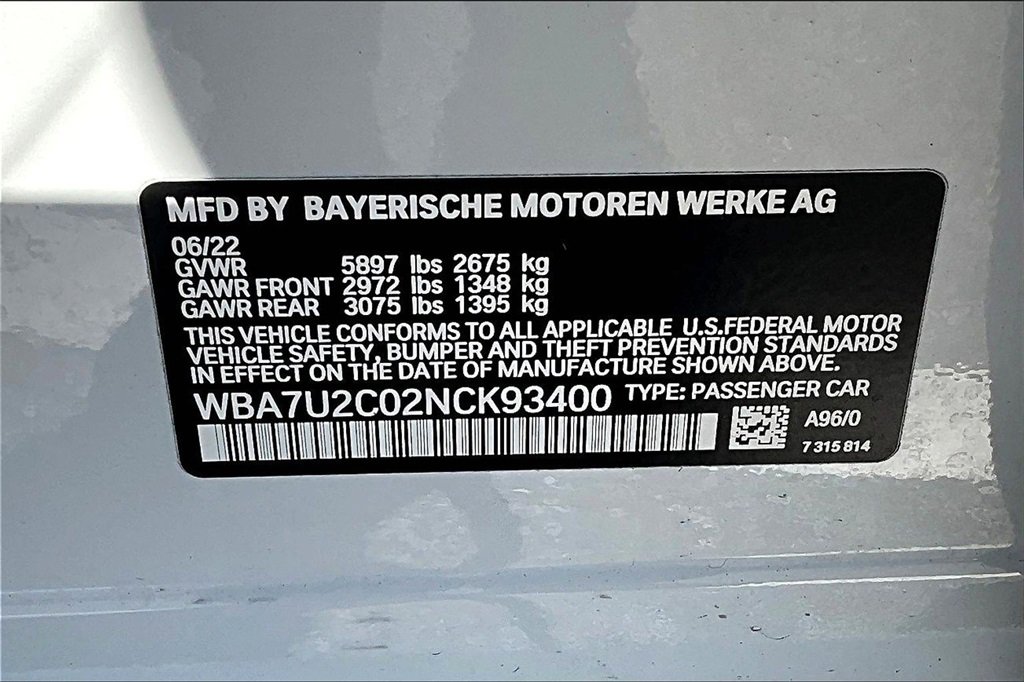 Used 2022 BMW 750i xDrive w/ Luxury Rear Seating Package image 16