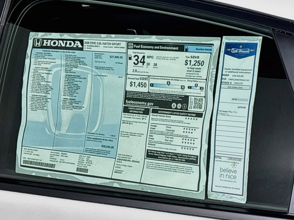 New 2026 Honda Civic Sport image 23