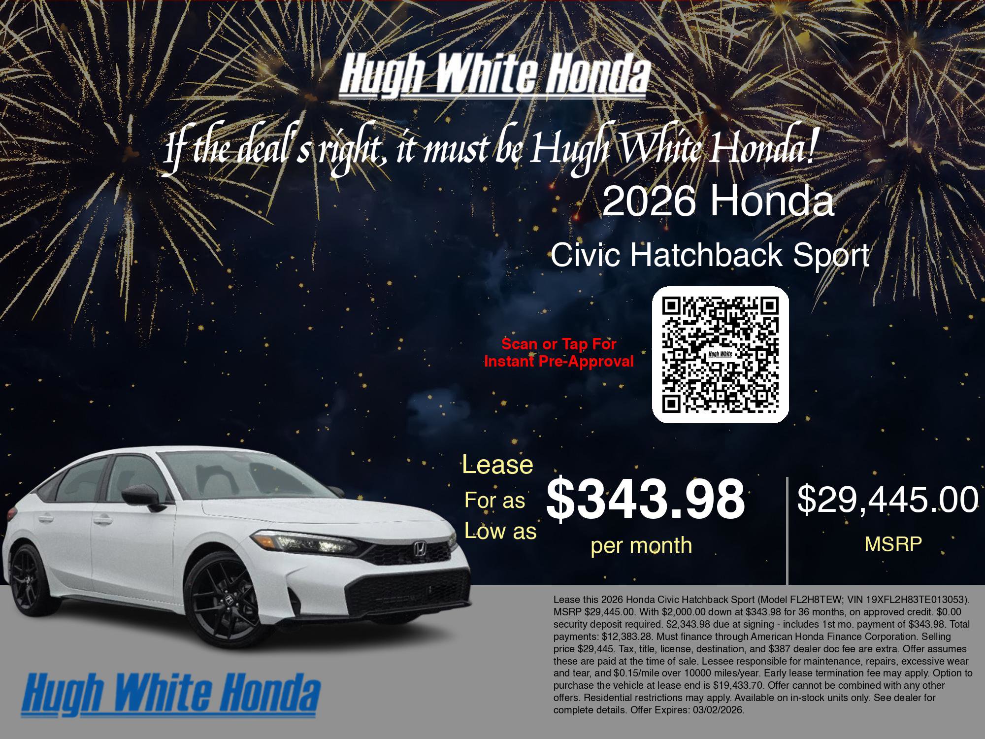 New 2026 Honda Civic Sport image 3