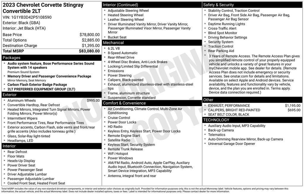 Used 2023 Chevrolet Corvette Stingray image 6