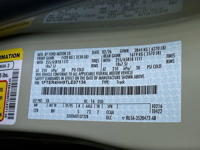 New 2026 Ford Ranger XLT w/ Equipment Group 301A High image 17