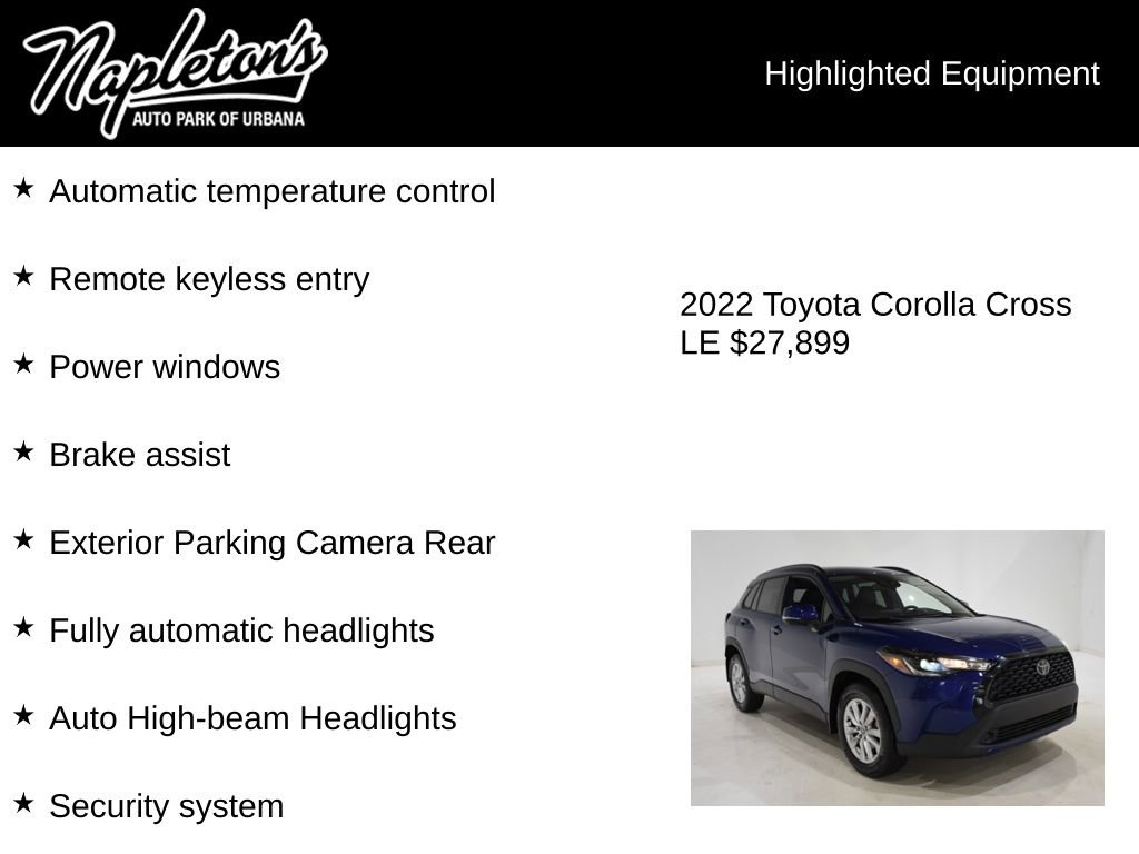 Used 2022 Toyota Corolla Cross LE w/ Black Badges Package (TMS) AWD/4WD image 15