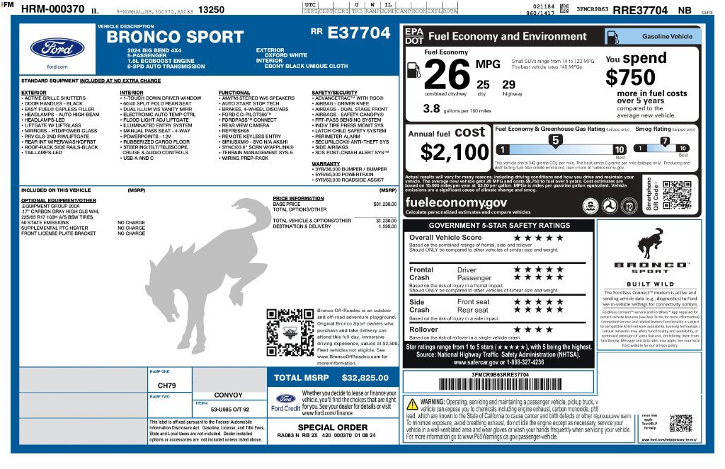 Used 2024 Ford Bronco Sport Big Bend AWD/4WD image 3