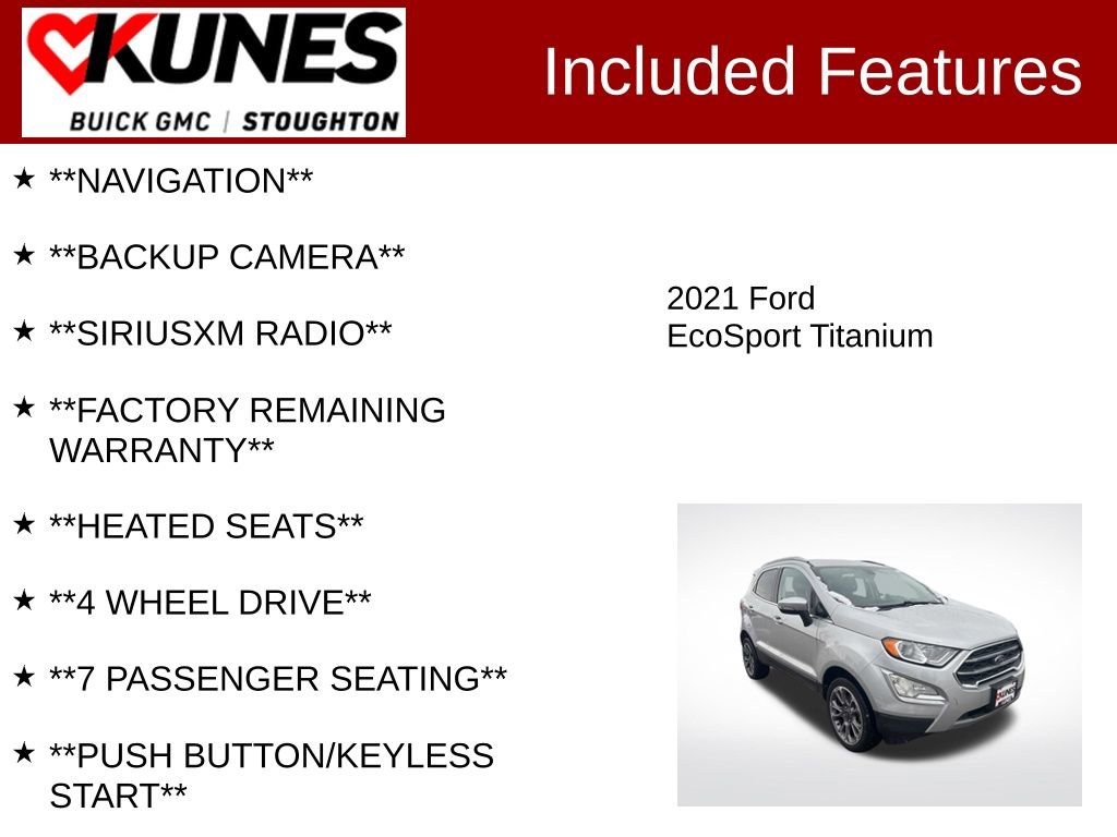 Used 2021 Ford EcoSport Titanium image 2