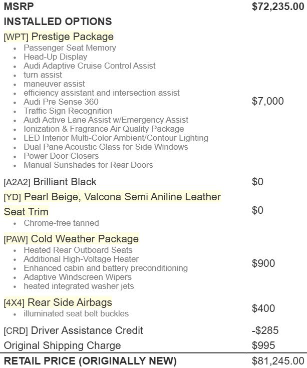 Used 2019 Audi e-tron Prestige w/ Prestige Package image 3