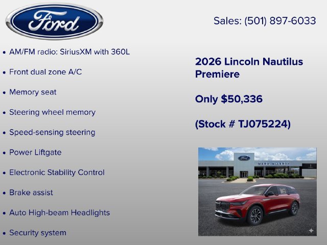 New 2026 Lincoln Nautilus Premier AWD/4WD image 12