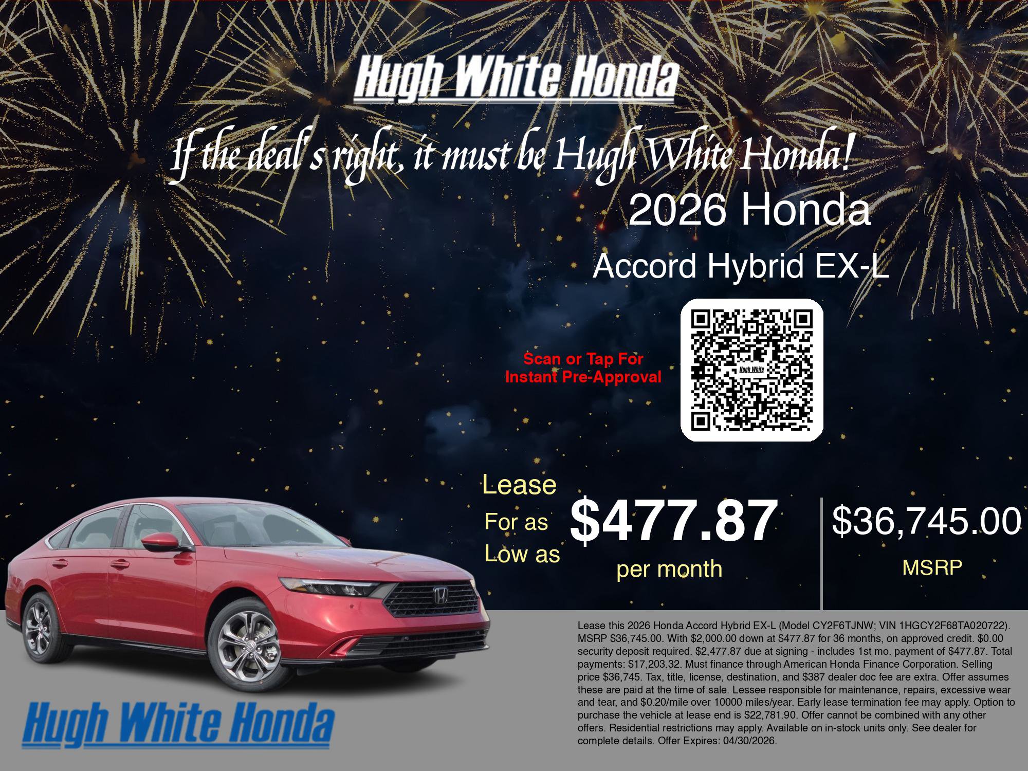 New 2026 Honda Accord EX-L image 3