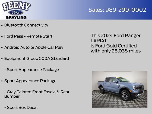 Certified 2024 Ford Ranger Lariat AWD/4WD image 9