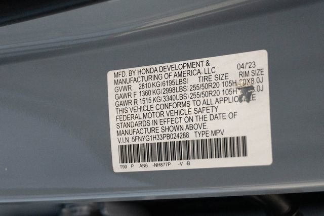 Certified 2023 Honda Pilot Sport image 33