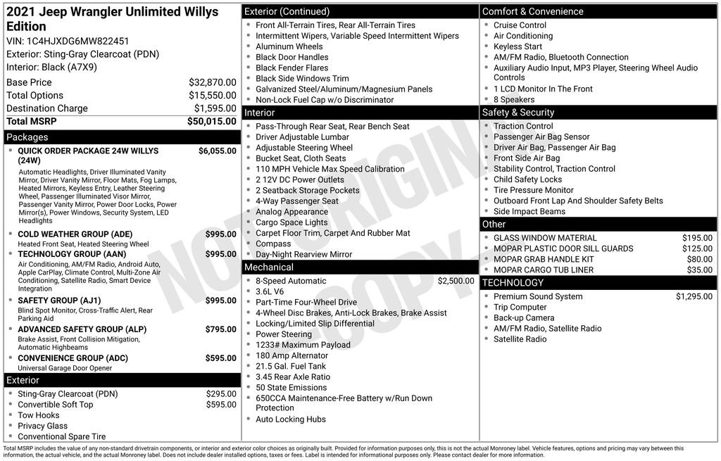 Used 2021 Jeep Wrangler Unlimited Sport image 15