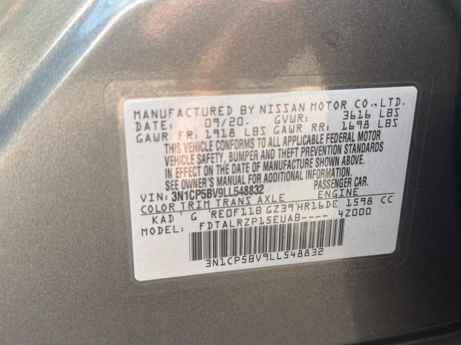 Used 2020 Nissan Kicks S FWD image 24