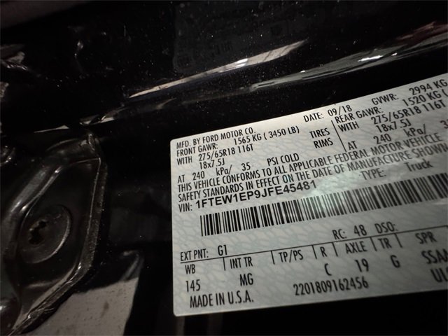 Used 2018 Ford F150 XLT w/ Equipment Group 302A Luxury image 27