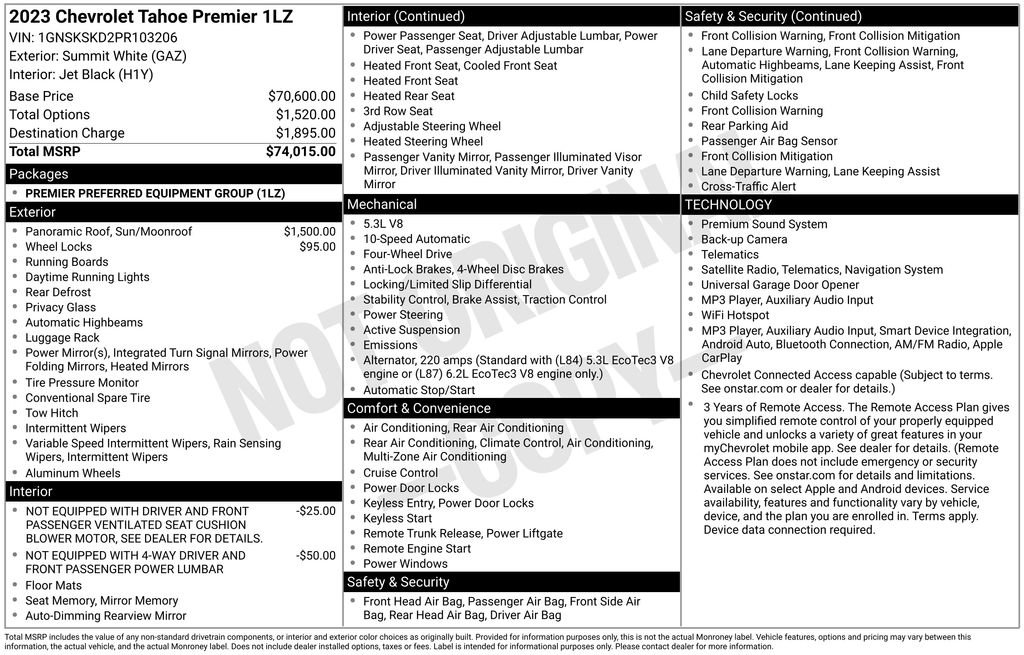 Used 2023 Chevrolet Tahoe Premier AWD/4WD image 4