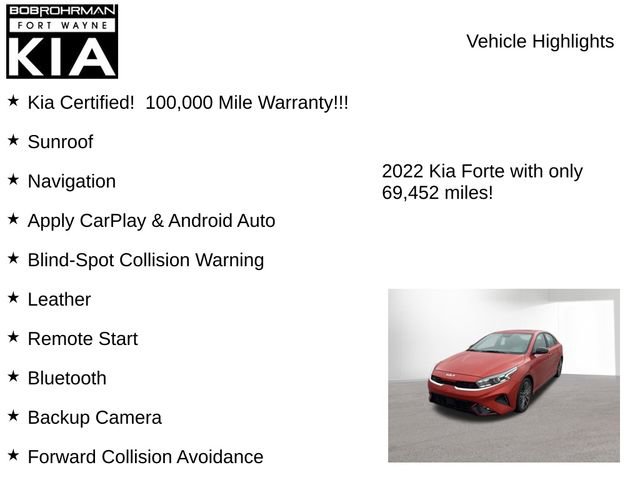 Certified 2022 Kia Forte GT-Line w/ GT-Line Premium Package image 7