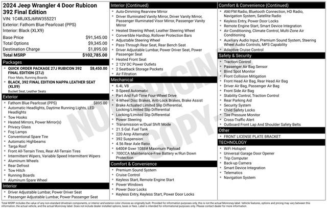 Used 2024 Jeep Wrangler Rubicon 392 image 6