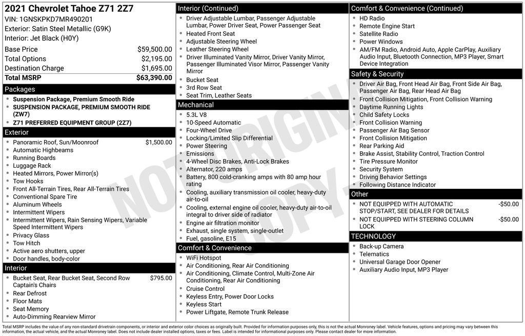 Used 2021 Chevrolet Tahoe Z71 image 2