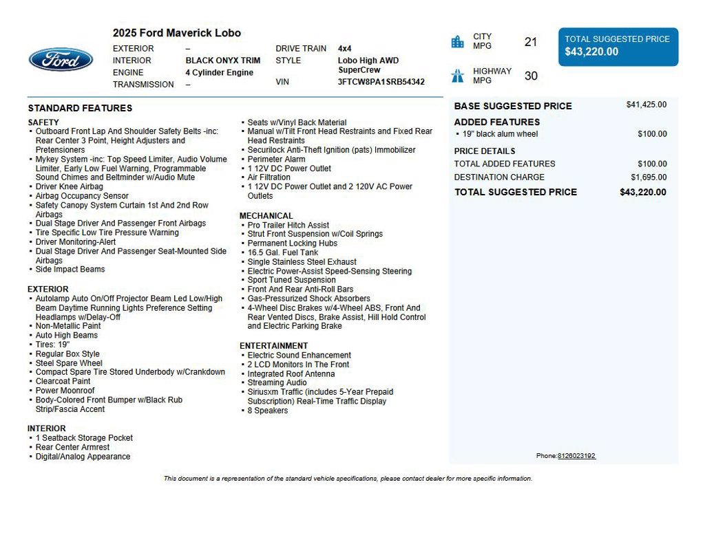 Used 2025 Ford Maverick Lobo AWD/4WD image 46