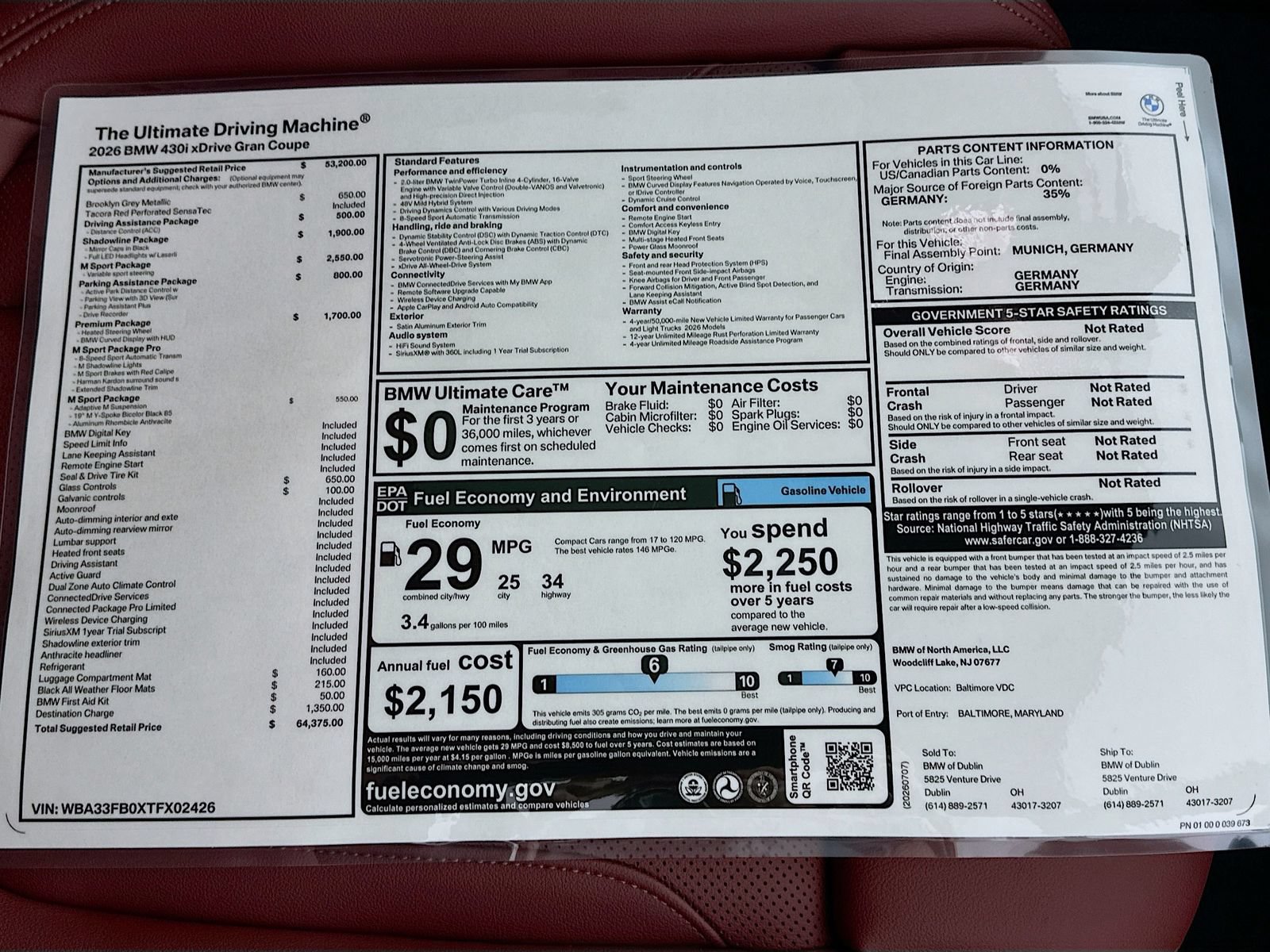 New 2026 BMW 430i xDrive w/ M Sport Package AWD/4WD image 49