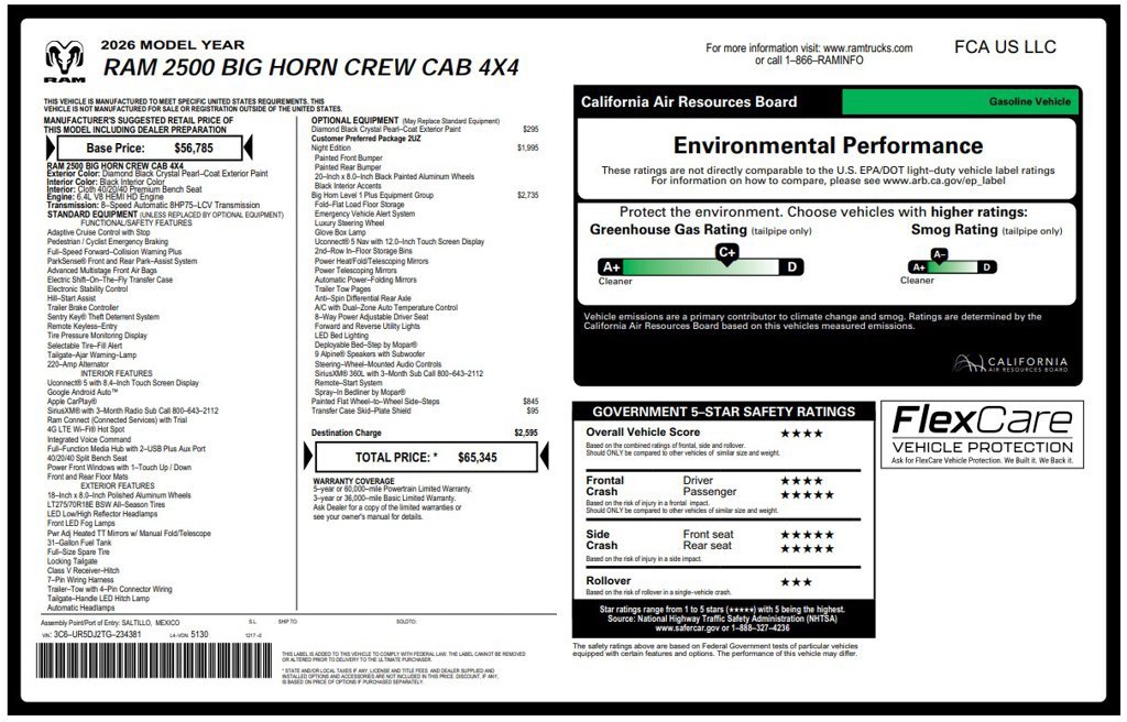Used 2026 RAM 2500 Big Horn AWD/4WD image 3