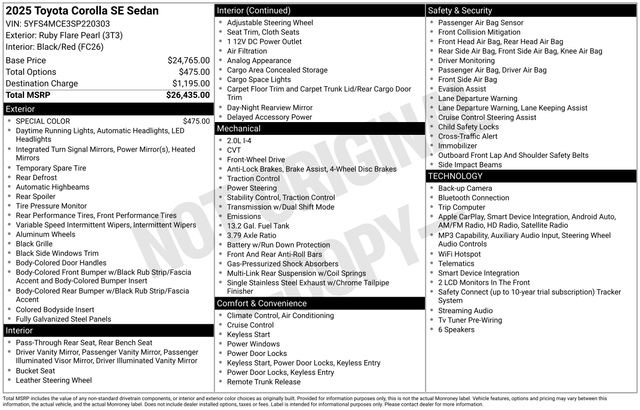 Used 2025 Toyota Corolla SE image 6