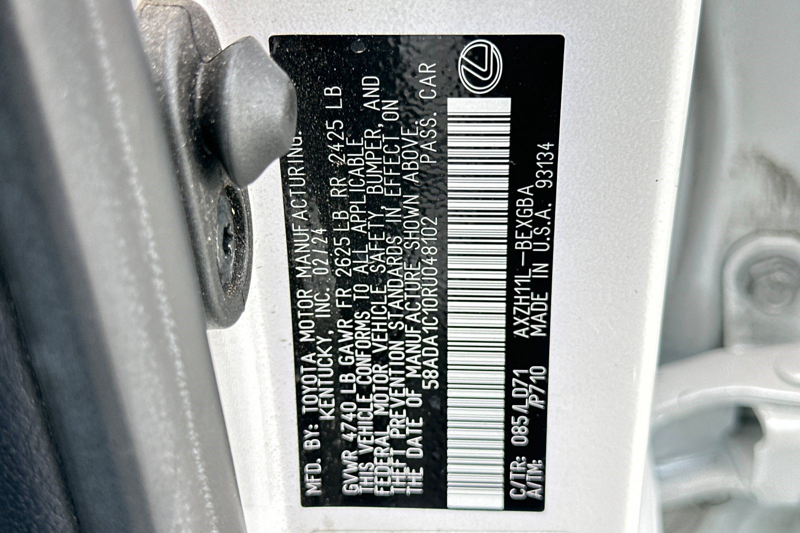 Certified 2024 Lexus ES 300h w/ Premium Package FWD image 27