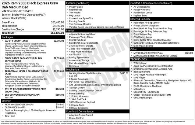 Certified 2026 RAM 2500 Tradesman w/ Safety Group AWD/4WD image 13