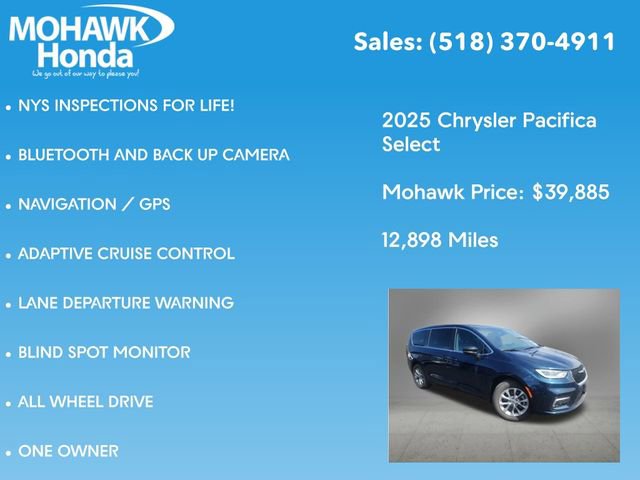 Used 2025 Chrysler Pacifica Select w/ Uconnect Theater Family Group AWD/4WD image 3