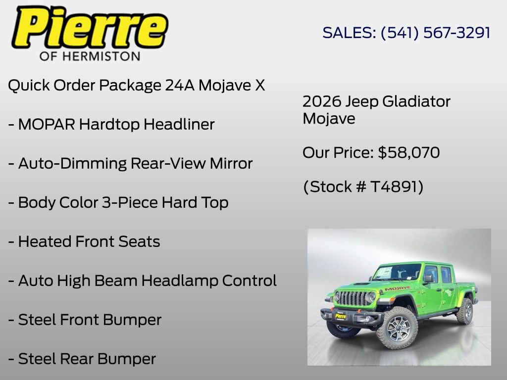 New 2026 Jeep Gladiator Mojave AWD/4WD image 6