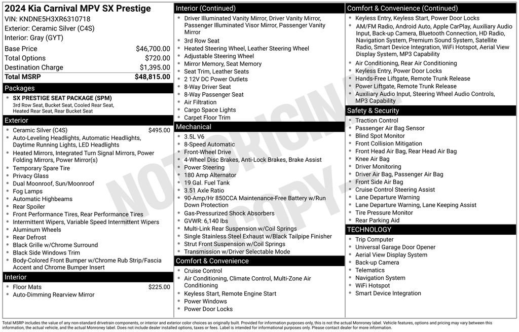 Certified 2024 Kia Carnival SX Prestige image 43