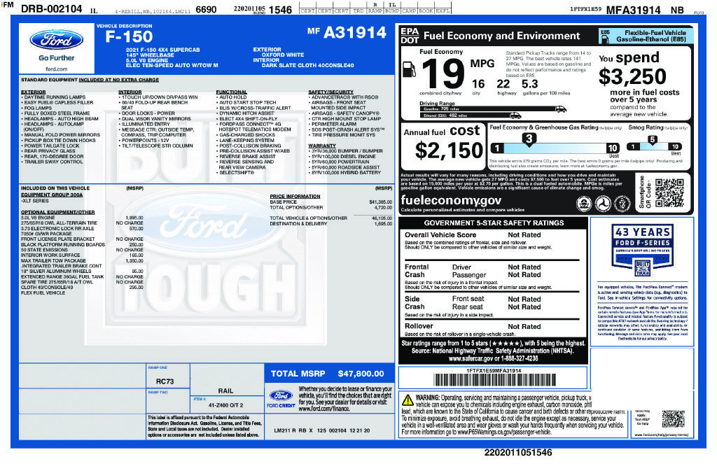 Used 2021 Ford F150 XLT w/ Max Trailer Tow Package AWD/4WD image 5