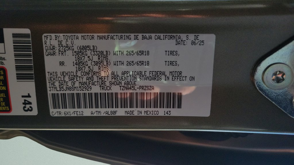Certified 2025 Toyota Tacoma TRD Sport AWD/4WD image 23