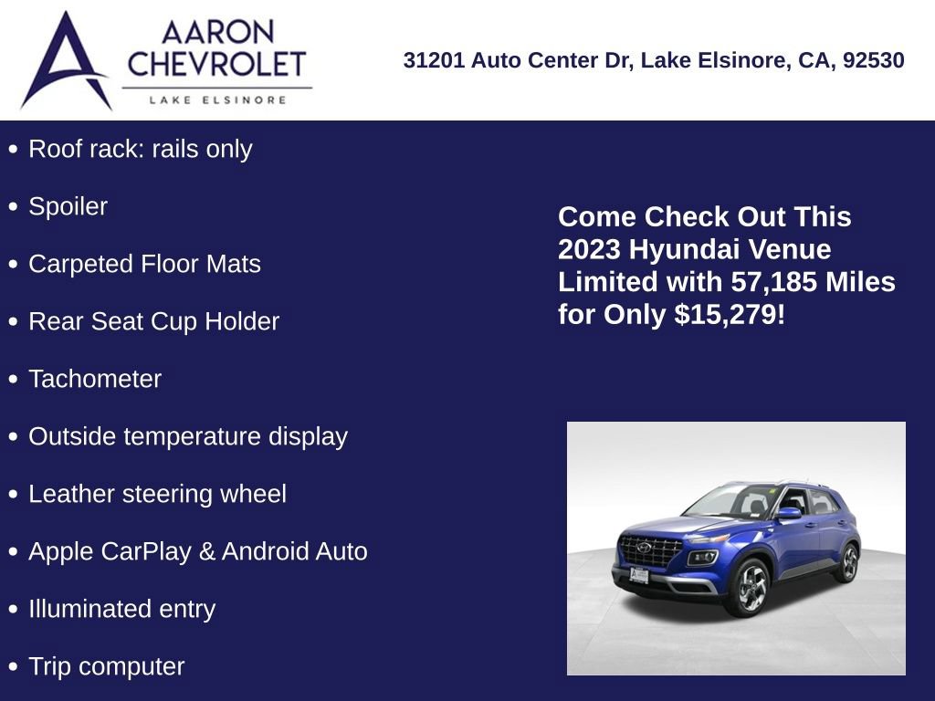 Used 2023 Hyundai Venue Limited w/ Cargo Package image 25