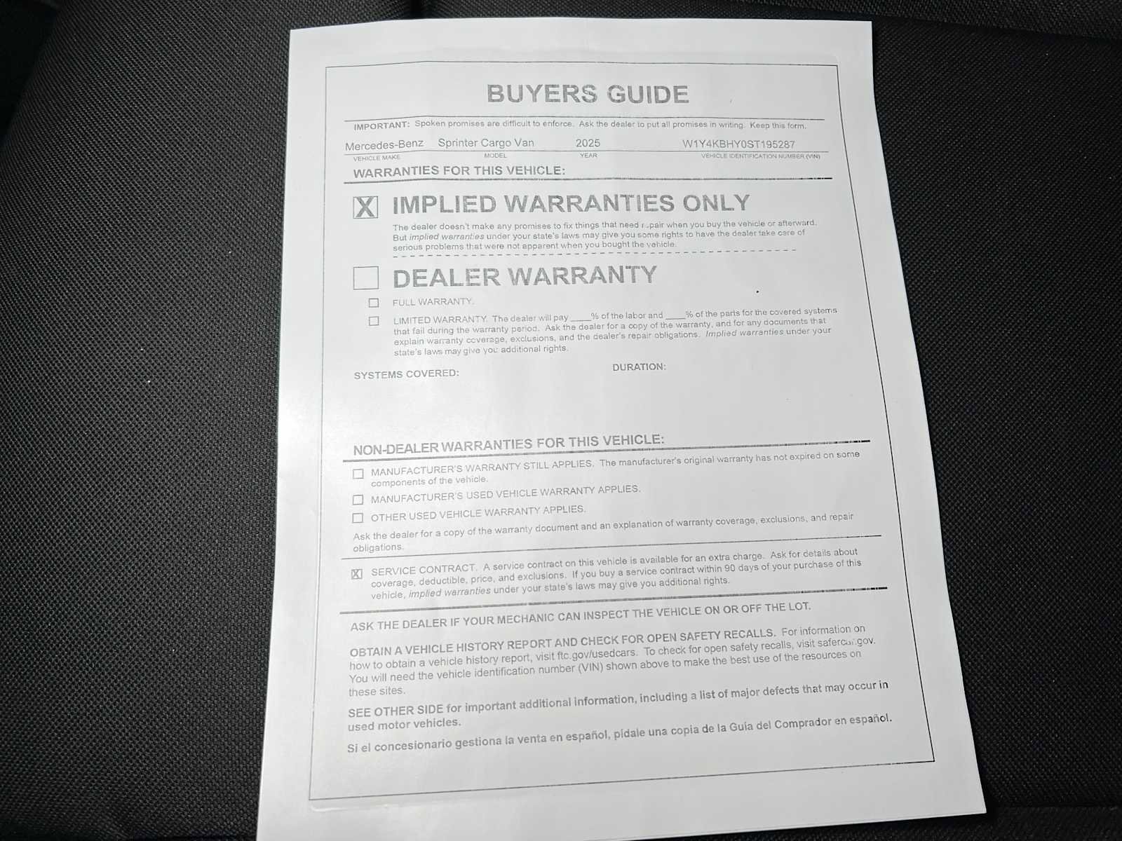 Used 2025 Mercedes-Benz Sprinter 2500 image 40