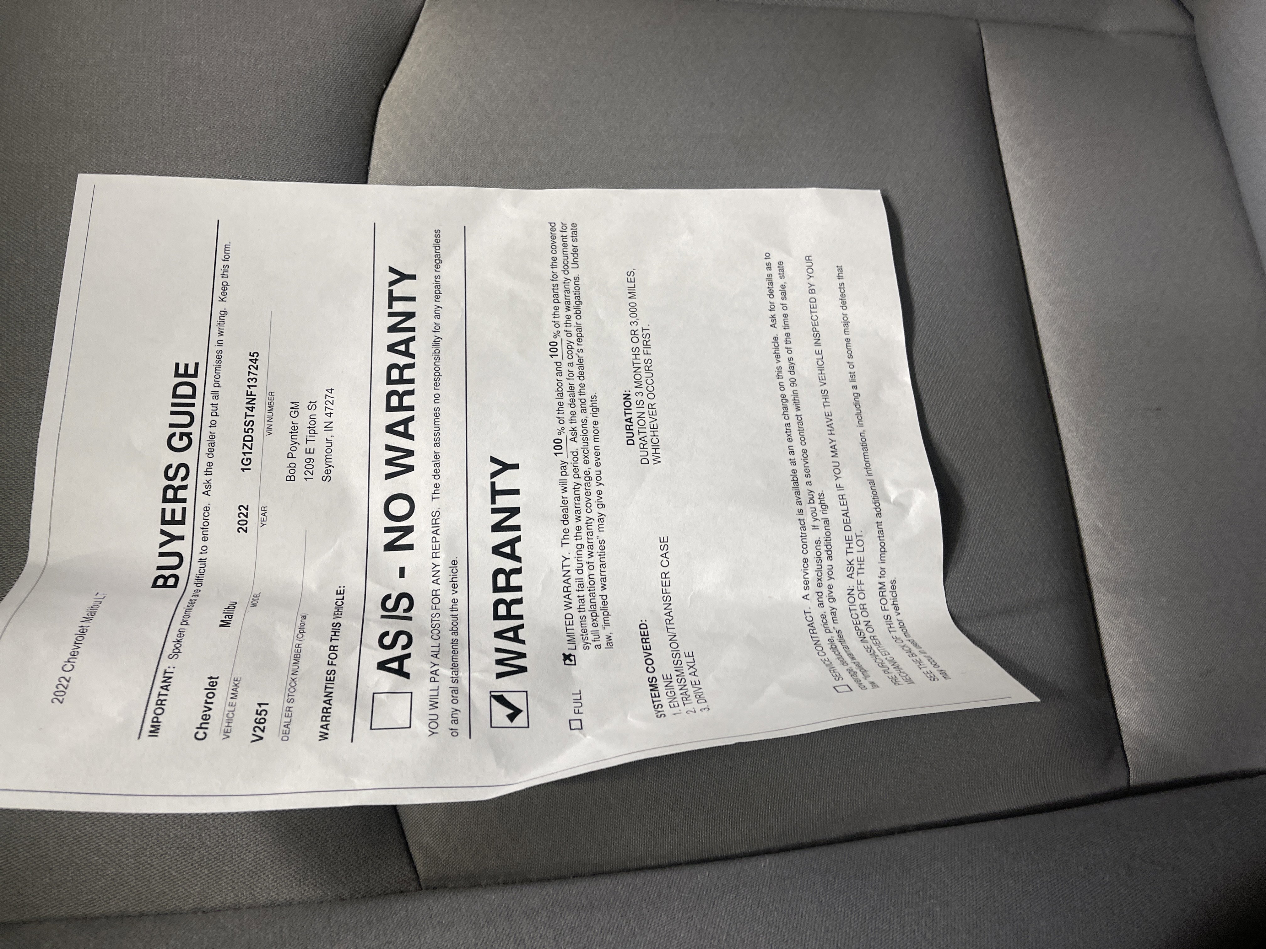 Used 2022 Chevrolet Malibu LT image 29