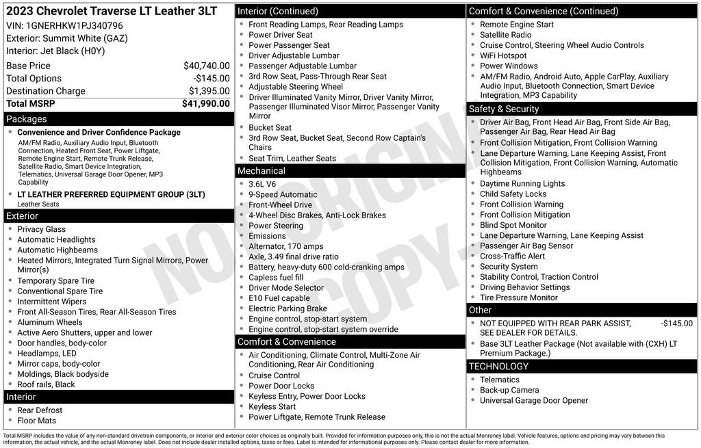 Used 2023 Chevrolet Traverse LT FWD image 6